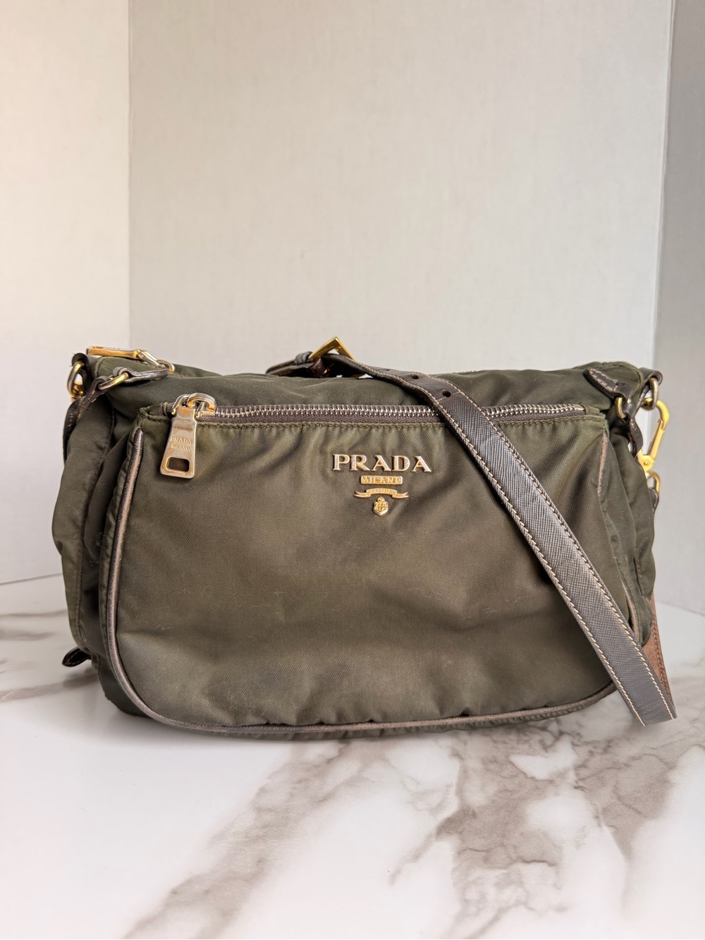 Authentic Prada Shoulder Bag
Nylon Shoulder Bag Olive